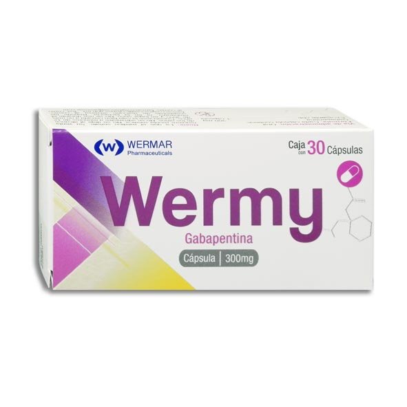 Wermy Gabapentina 300mg 30 Cápsulas Wermar Pharmaceuticals