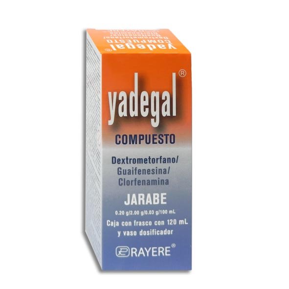 Yadegal Compuesto Dextrometorfano Guaifenesina Clorfenamina Jarabe 120ml Dosificador Rayere Yadegal Compuesto Dextrometorfano Guaifenesina Clorfenamina Jarabe 120ml Dosificador Rayere