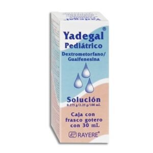 Yadegal Pediatricas Dextrometorfano Guaifenesina 275mg/2.25g Solución Gotas 30ml Rayere
