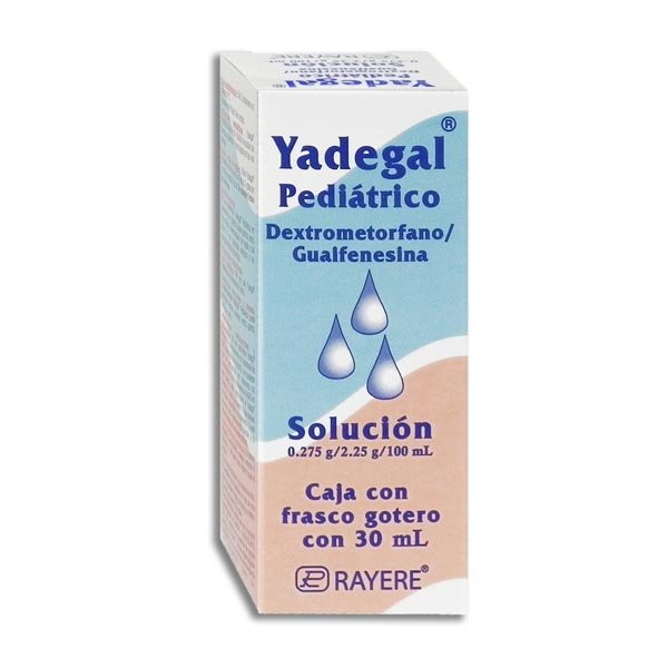 Yadegal Pediatricas Dextrometorfano Guaifenesina Solución Gotas 30ml Rayere Yadegal Pediatricas Dextrometorfano Guaifenesina 275mg/2.25g Solución Gotas 30ml Rayere