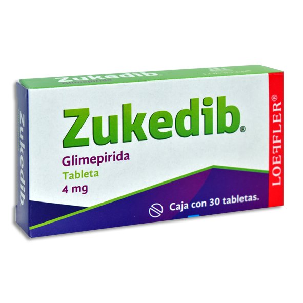 Zukedib Glimepirida 4mg 30 Tabletas Loeffler
