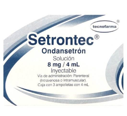Setrontec Ondansetrón Solución 8mg Inyectable 3 Ampolletas 4ml Tecnofarma