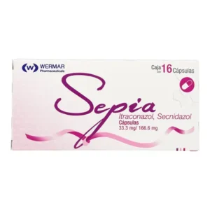 Sepia Itraconazol Secnidazol 33.3mg/166.6mg 16 Cápsulas Wermar Pharmaceuticals