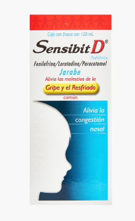 Sensibit D Pediátrico Fenilefrina Loratadina Paracetamol Jarabe 120ml Liomont
