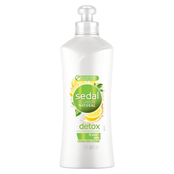 Sedal Recarga Natural Detox Té Verde Limón Crema Peinar 300ml Unilever