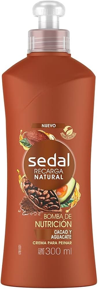 446.Sedal Recarga Natural Bomba Nutrición Cacao Aguacate Crema Peinar 300ml Unilever Sedal Recarga Natural Bomba Nutrición Cacao Aguacate Crema Peinar 300ml Unilever
