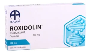 Roxidolin Doxiciclina 100mg 10 Cápsulas Raam
