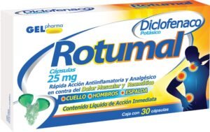 Rotumal Diclofenaco Potásico 25mg 30 Cápsulas Gel Pharma