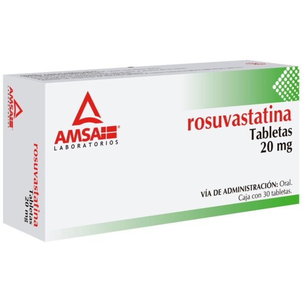 Rosuvastatina 20mg 30 Tabletas Amsa Laboratorios