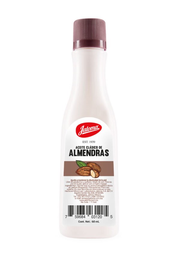 Aceite Almendras Clásico 60ml Jaloma