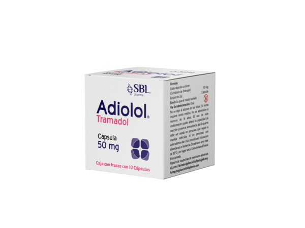Adiolol Tramadol 50mg 10 Cápsulas SBL Pharma