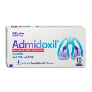 Admidoxil Ambroxol Dextrometorfano 22.5mg/22.5mg 10 Cápsulas Gel Pharma