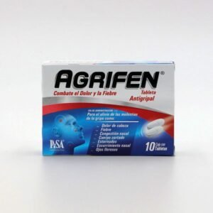 Agrifen Clorfenamina Paracetamol Fenilefrina Cafeína 10 Tabletas Pisa