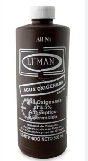 Agua Oxigenada 3.5% Antiséptico Germicida 500ml Luman