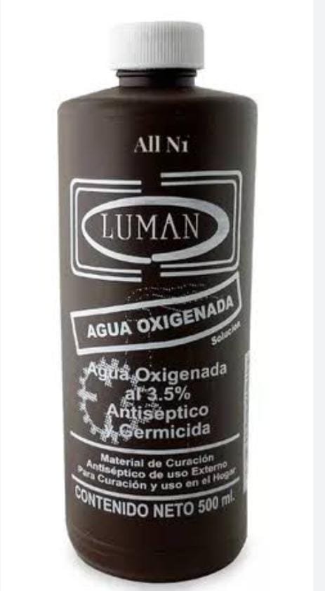 Agua Oxigenada 3.5% Antiséptico Germicida 500ml Luman
