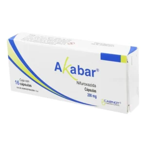 Akabar Nifuroxazida 200mg 16 Cápsulas Carnot Laboratorios