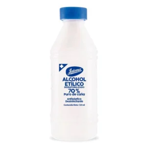 Alcohol Etílico Desnaturalizado 70% Antiséptico Desinfectante 120ml Jaloma