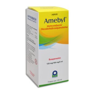 Amebyl Metronidazol Diyodohidroxiquinoleína 125mg/100mg/5ml Suspensión 120ml