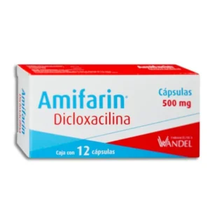 Amifarin Dicloxacilina 500mg 12 Cápsulas Farmaceutica Wandel