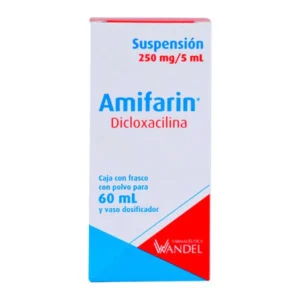 Amifarin Dicloxacilina 250mg/5ml Suspensión 60ml Farmacéutica Wandel
