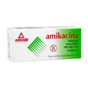 Amikacina 100mg 2ml 1 Ampolleta Amsa Laboratorios