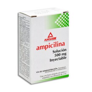 Ampicilina 500mg Solución Inyectable 1 Ámpula Amsa Laboratorios
