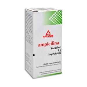 Ampicilina Solución 1g 5ml Inyectable Amsa Laboratorios