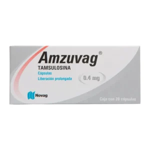 Amzuvag Tamsulosina 0.4mg 20 Cápsulas Novag