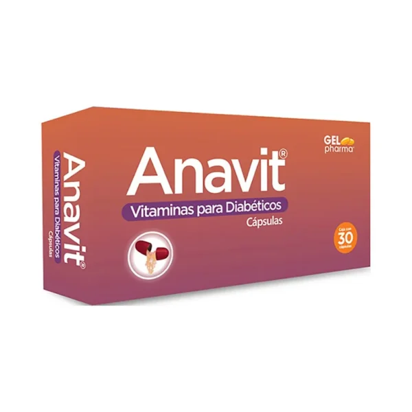 Anavit vitaminas para Diabéticos 30 Cápsulas