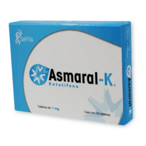 Asmaral-K Ketotifeno 1mg 30 Tabletas Laboratorios Serral