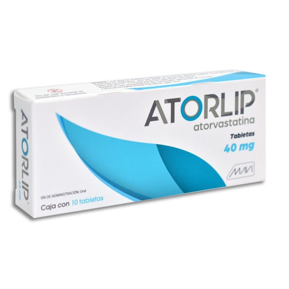 Atorlip Atorvastatina 40mg 10 Tabletas Mavi