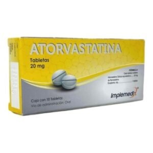 Atorvastatina 20mg 10 Tabletas Implemedix