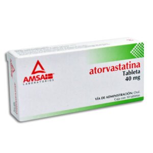 Atorvastatina Oral 40mg 10 Tabletas Amsa Laboratorios