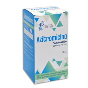 Azitromicina 200mg/5ml Suspensión 15ml Laboratorios Serral