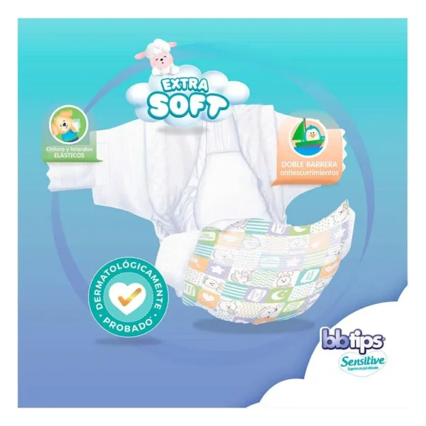 BB Tips Sensitive Pañal Desechable Talla 2 Chico 1 Pañal