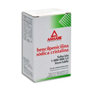 Bencilpenicilina Sódica Cristalina Solución 1,000,000 UI Inyectable Amsa Laboratorios
