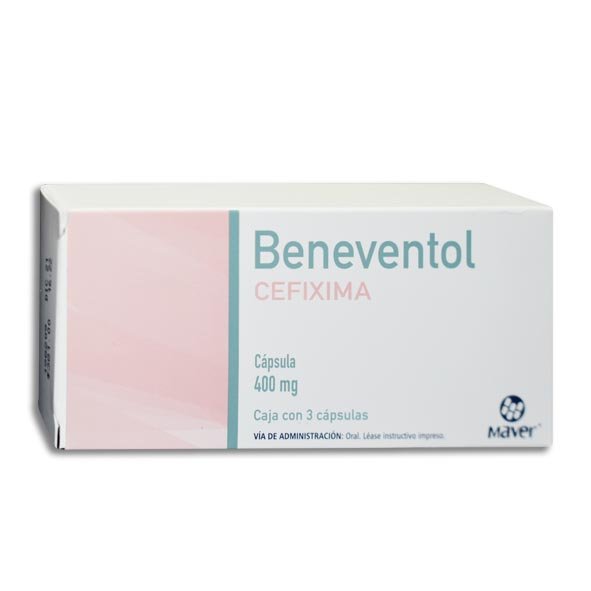 Beneventol Cefixima 400mg 3 Cápsulas Maver