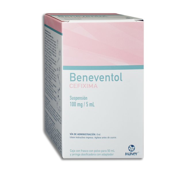 Beneventol Cefixima 100mg/5ml Suspensión 50ml Maver