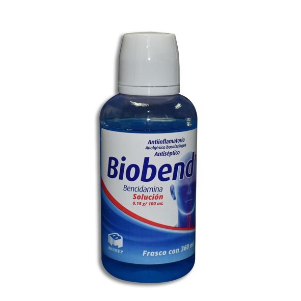 Biobend Bencidamina Solución 0.15g/100ml 360ml Biomep