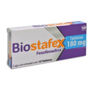 Biostafex Fexofenadina 180mg 10 Tabletas Biomep