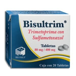 Bisultrim Trimetoprima Sulfametoxazol 80mg/400mg 20 Tabletas Biomep