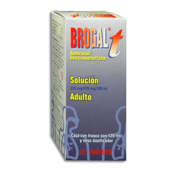Brogal T Ambroxol Dextrometorfano Solución Adulto 225mg 120ml Rayere Brogal T Ambroxol Dextrometorfano Solución Adulto 225mg 225mg / 100ml 120ml Rayere