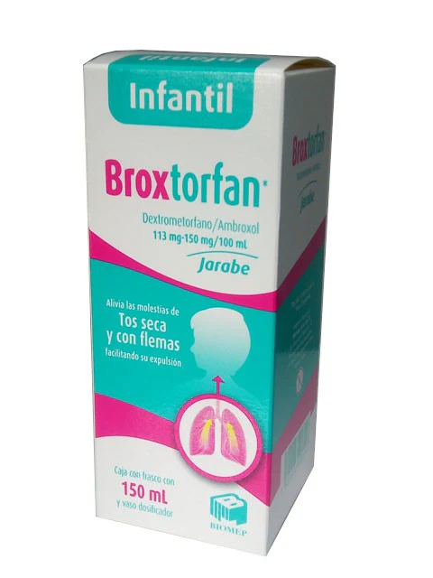 Broxtorfan Dextrometorfano Ambroxol 113mg, 150mg/100ml Infantil 120ml Biomep