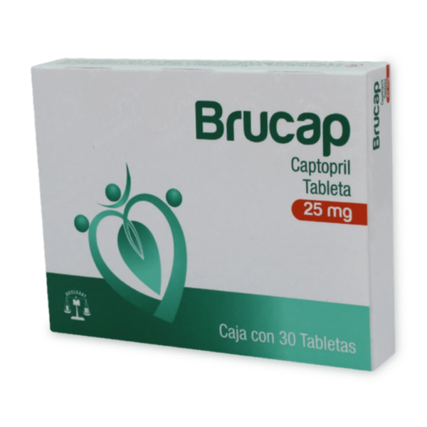 Brucap Captopril 25mg 30 Tabletas Bruluart