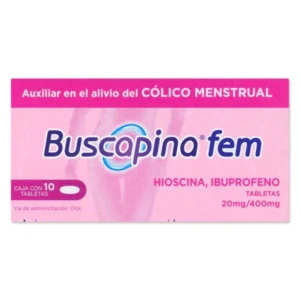 Buscapina Fem Hioscina Ibuprofeno 20mg/400mg 10 Tabletas Sanofi
