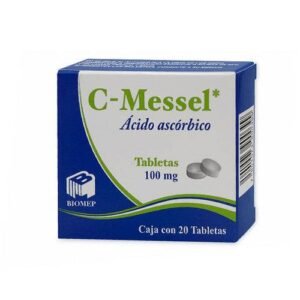 C-Messel Ácido Ascórbico 100mg 20 Tabletas Biomep
