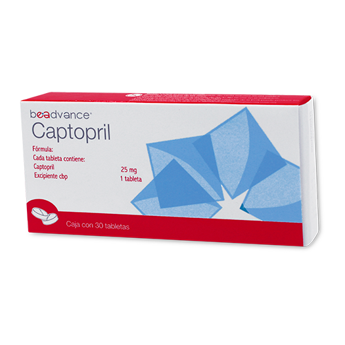 Captopril 25mg 30 Tabletas Beadvance