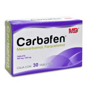 Carbafen Metocarbamol Paracetamol 400mg/350mg 30 Tabletas MD Liferpal