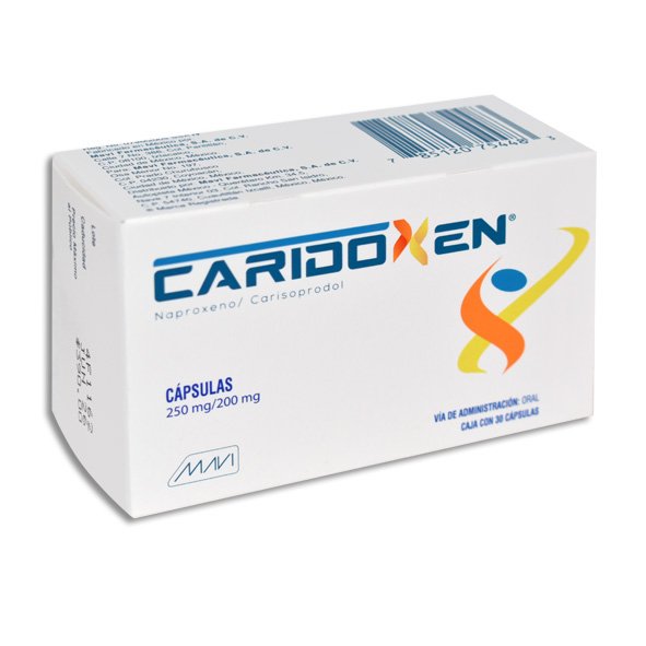 Caridoxen Naproxeno, Carisoprodol 250mg/200mg 30 Cápsulas