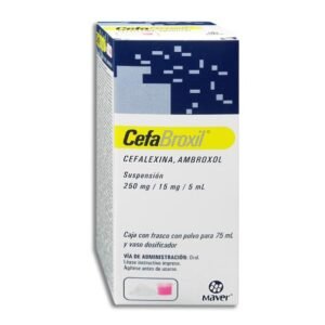 Cefabroxil Cefalexina, Ambroxol 250mg /15mg 5ml Suspensión 75ml